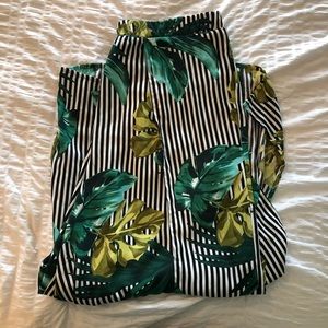 Forever 21 Striped Flowy pants with Side slits